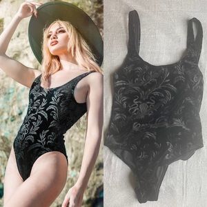 Cthulhu one piece velvet swimsuit/ bodysuit